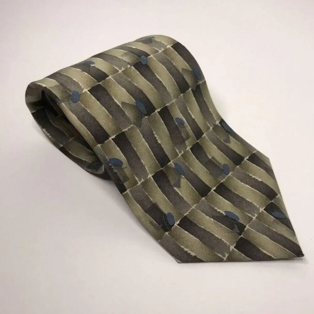 #1072 GEOFFREY BEENE Earthtones Vintage NECKTIE  59 X 4